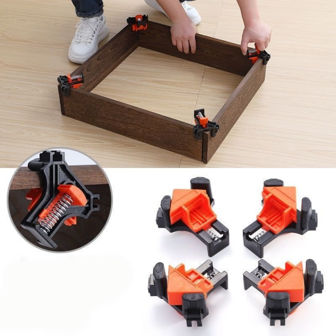 Woodworking Essentials - 4 piezas 90 ° Abrazadera de