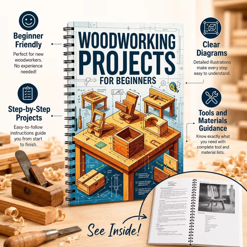 Woodworking Ideas For Adults - Planos de Carpintería Fáciles para Principiantes,